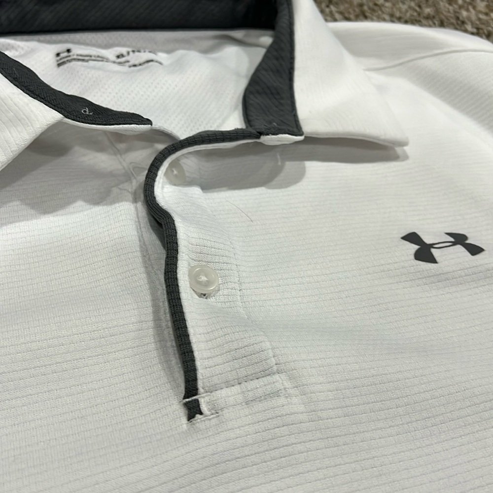 Under Armour White Men’s Polo XL - Picture 3 of 4